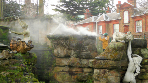 Cleaning, 20 March. Photo &copy;Yvonne Hewett